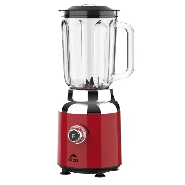 Orca 600Watts, 1.5L Capacity, Retro Stand Blender, Red - OR-RSB